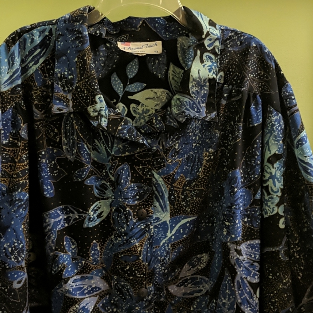 Shirt button down SS Blouse by A Personal Touch